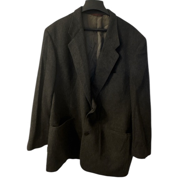 Hart Schaffner Marx Other - Hart Schaffner Marx Camel Hair Blazer Sport Coat Mens 46 Grey 2 Button Vented